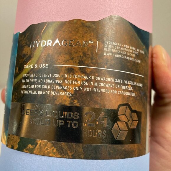 Hydragear 40oz Thermos Stainless Steel Design Pink Blue - NWT - Picture 10 of 12